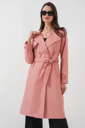 Double Collar Trench Coat - Bigdart - Globality Store - Women Clothes Wholesale Turkey