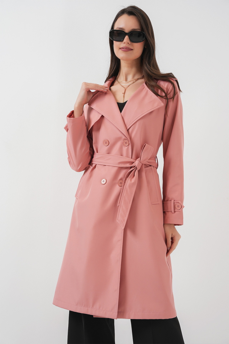 Double Collar Trench Coat