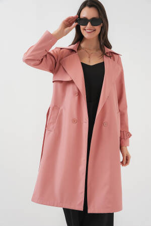 Double Collar Trench Coat - Bigdart - Globality Store - Women Clothes Wholesale Turkey