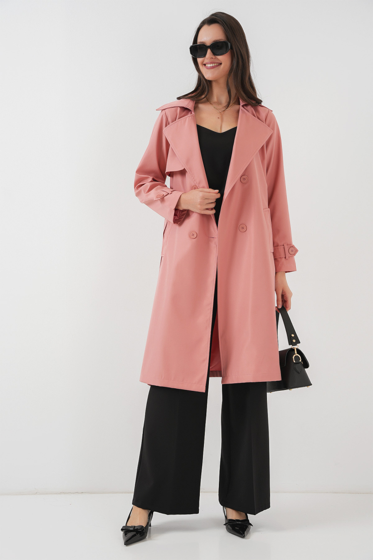 Double Collar Trench Coat