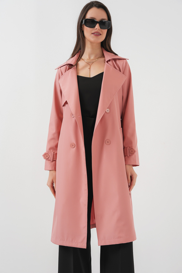 Double Collar Trench Coat