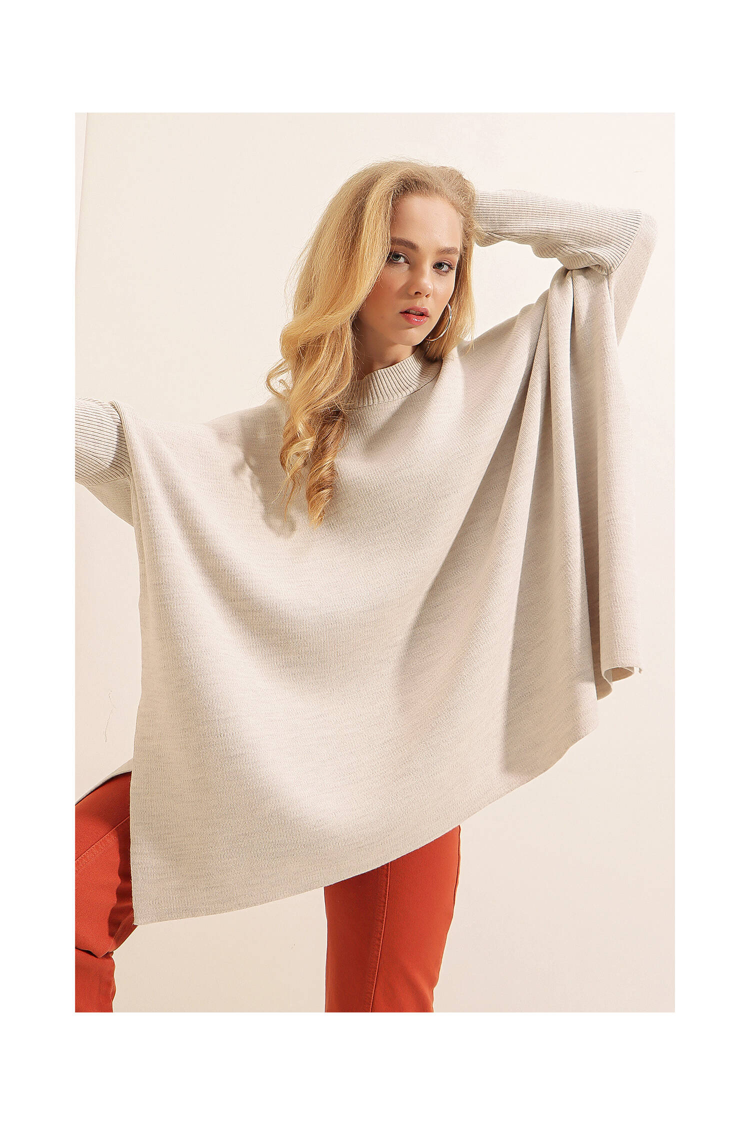 Slit Poncho Sweater - Brand: Bigdart - Women's Clothing Wholesale - Globality Store