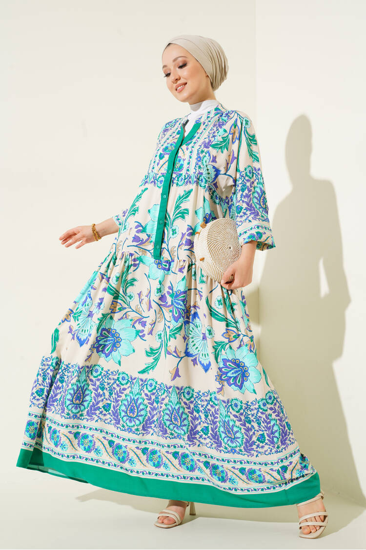 Authentic Patterned Burkini Dress - M. - Bigdart - Globality Store - Women Clothes Wholesale Turkey