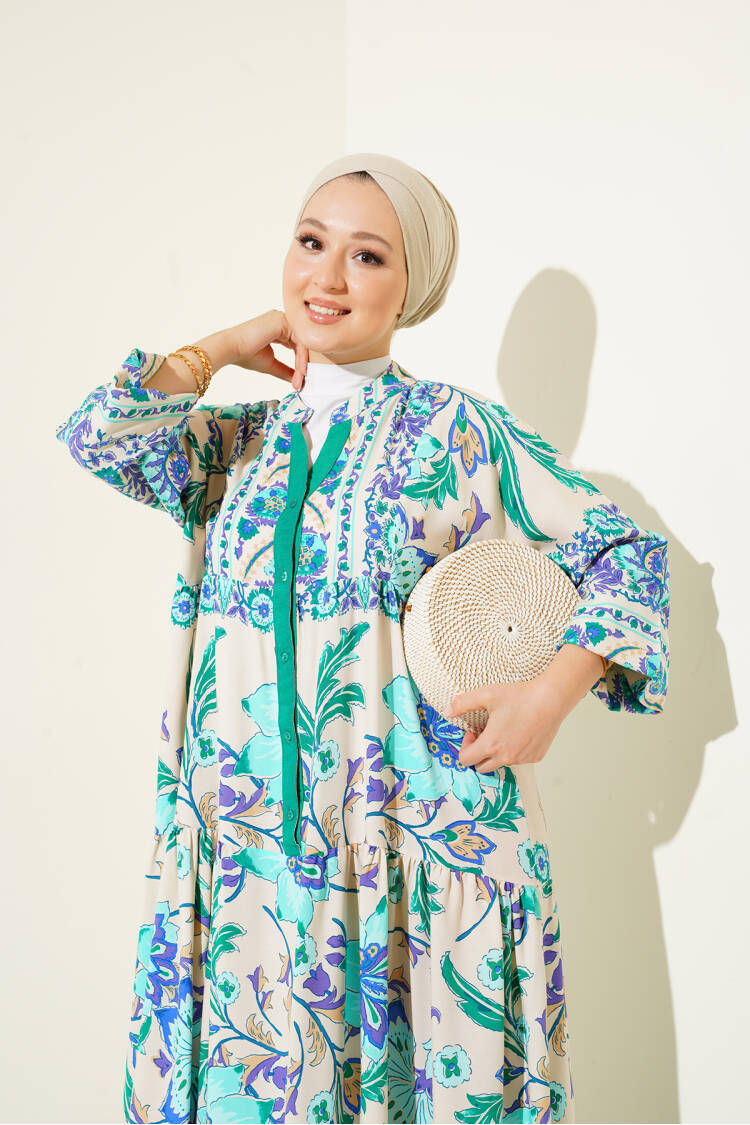 Authentic Patterned Burkini Dress - M.