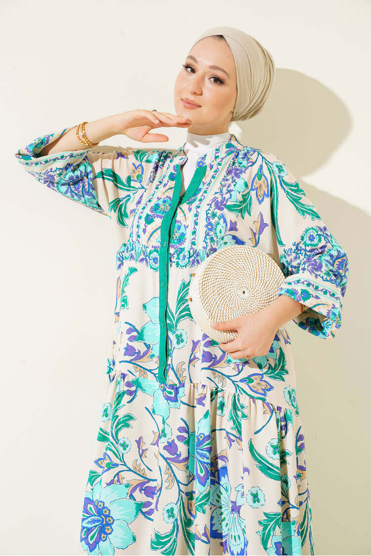 Authentic Patterned Burkini Dress - M.