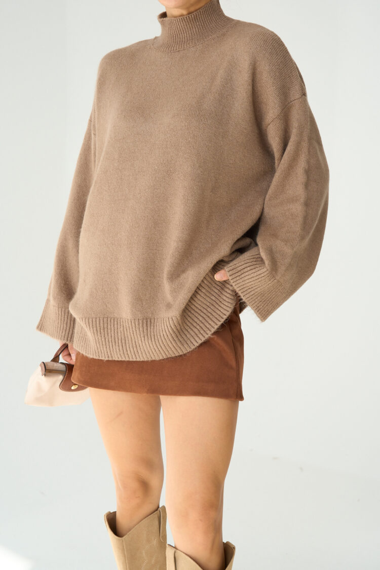 Half Fisherman Long Sweater - Qustyle - Globality Store - Women Clothes Wholesale Turkey