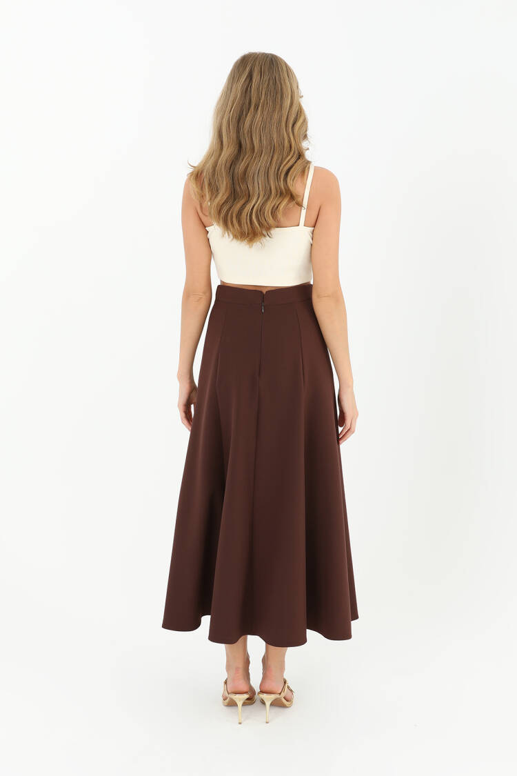 Women's Zipper Flared Skirt