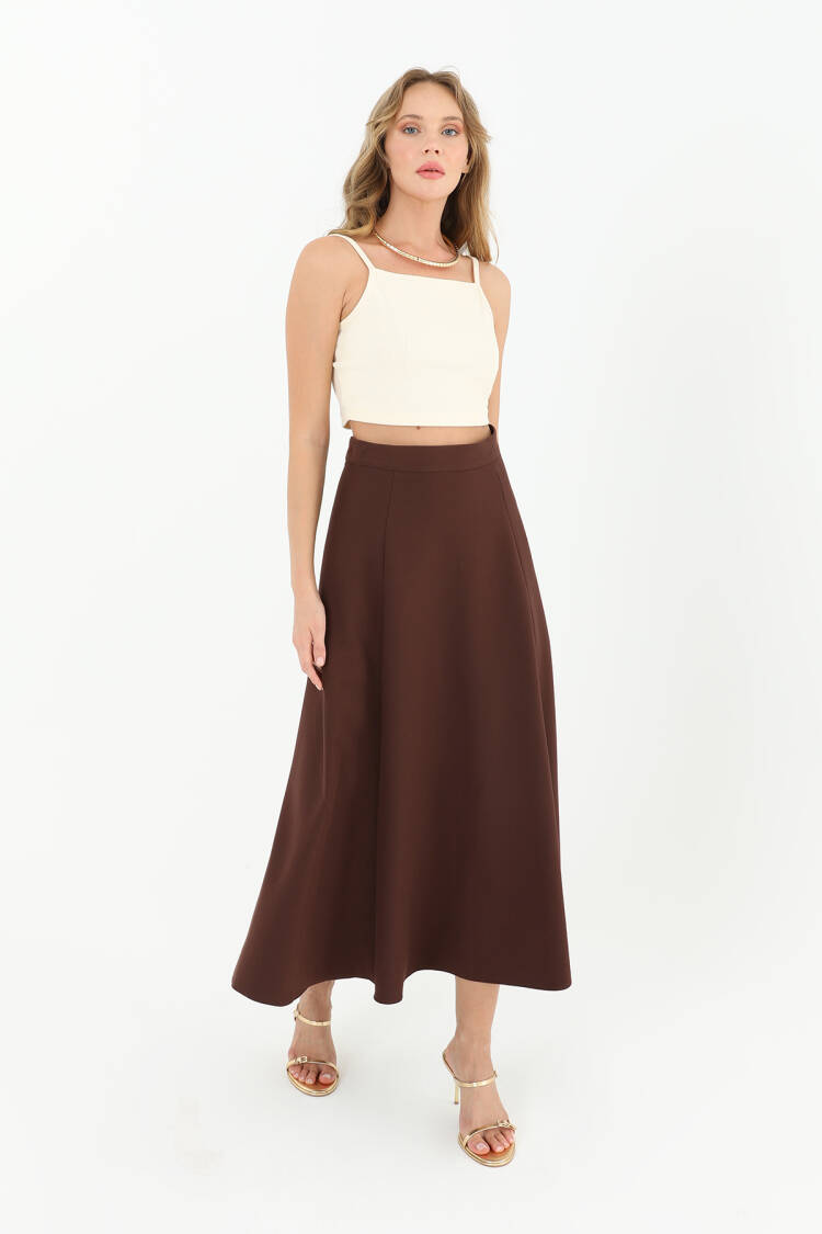 Women's Zipper Flared Skirt