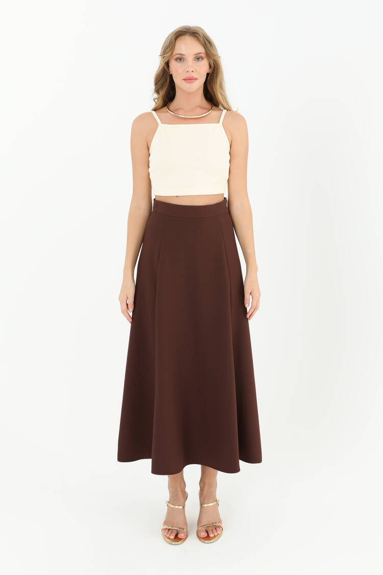 Women's Zipper Flared Skirt - Brand: Puane - Women's Clothing Wholesale - Globality Store