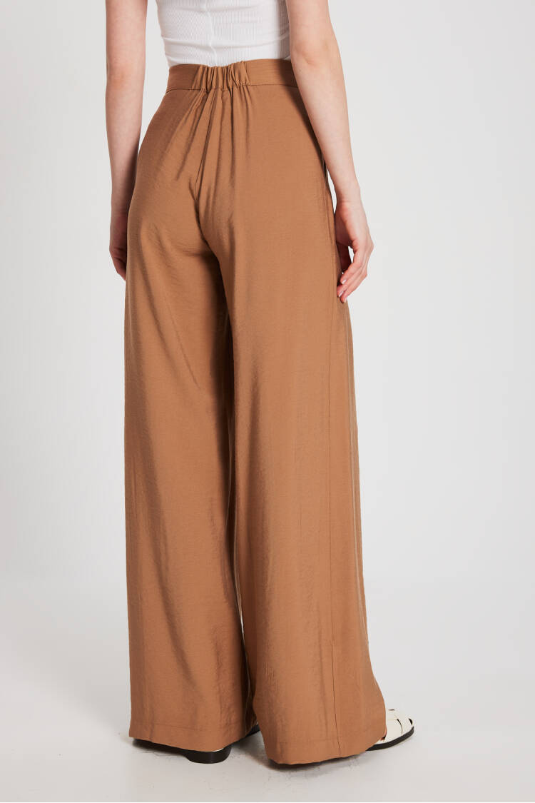 Camel Self Patterned Palazzo Pants 29099