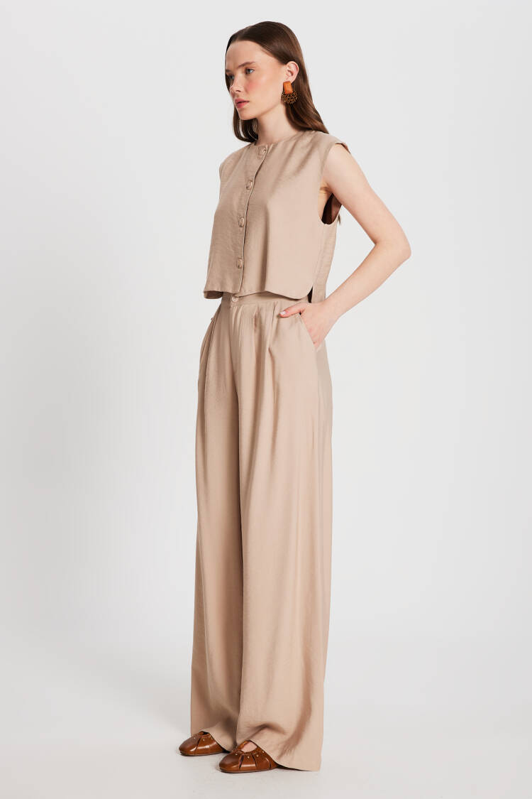 Stone Self Patterned Palazzo Pants 29099