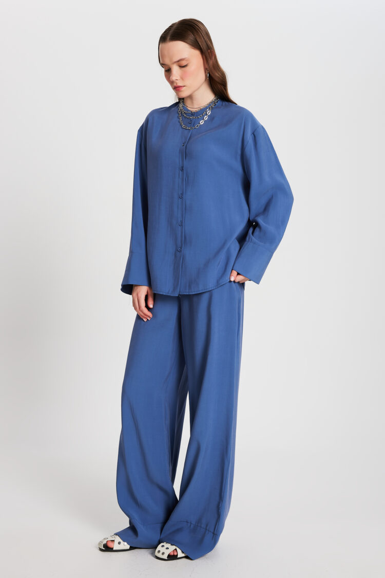 Indigo 100% Modal Bottom/Top Shirt And Pants Set 29137