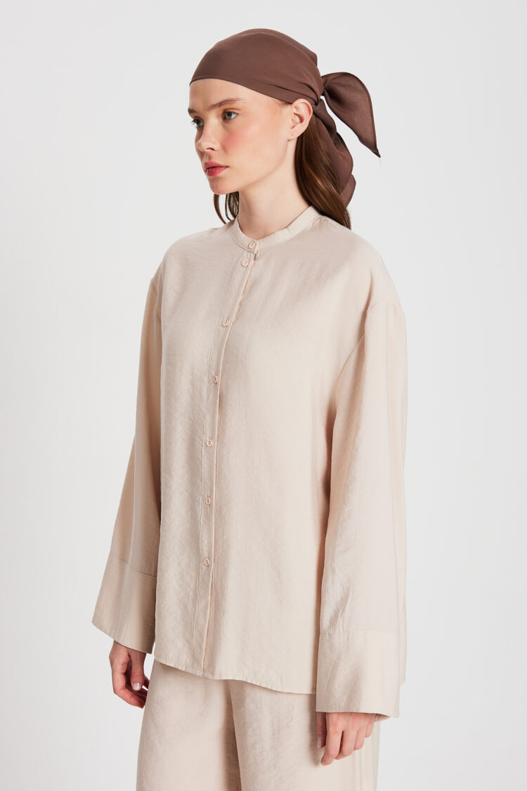 Stone 100% Modal Bottom/Top Shirt And Pants Set 29137