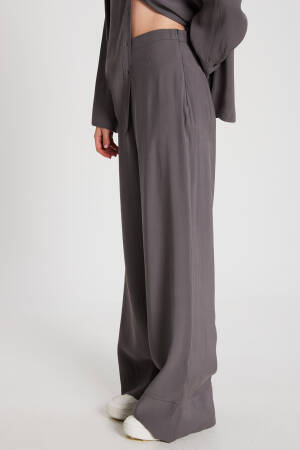 Anthracite 100% Modal Bottom/Top Shirt And Pants Set 29137 - First Angels - Globality Store - Women Clothes Wholesale Turkey