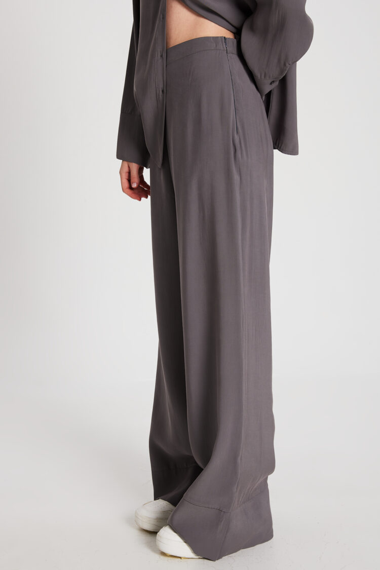 Anthracite 100% Modal Bottom/Top Shirt And Pants Set 29137