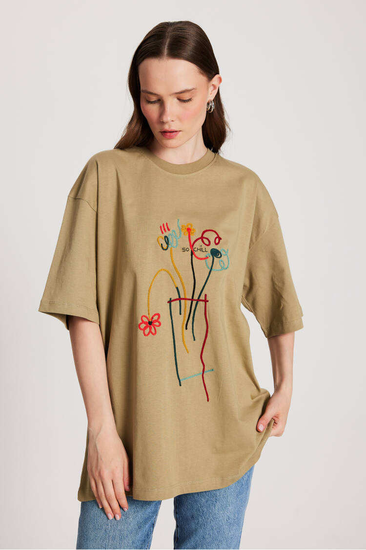 MoldOversize Embroidered T-shirt 29161