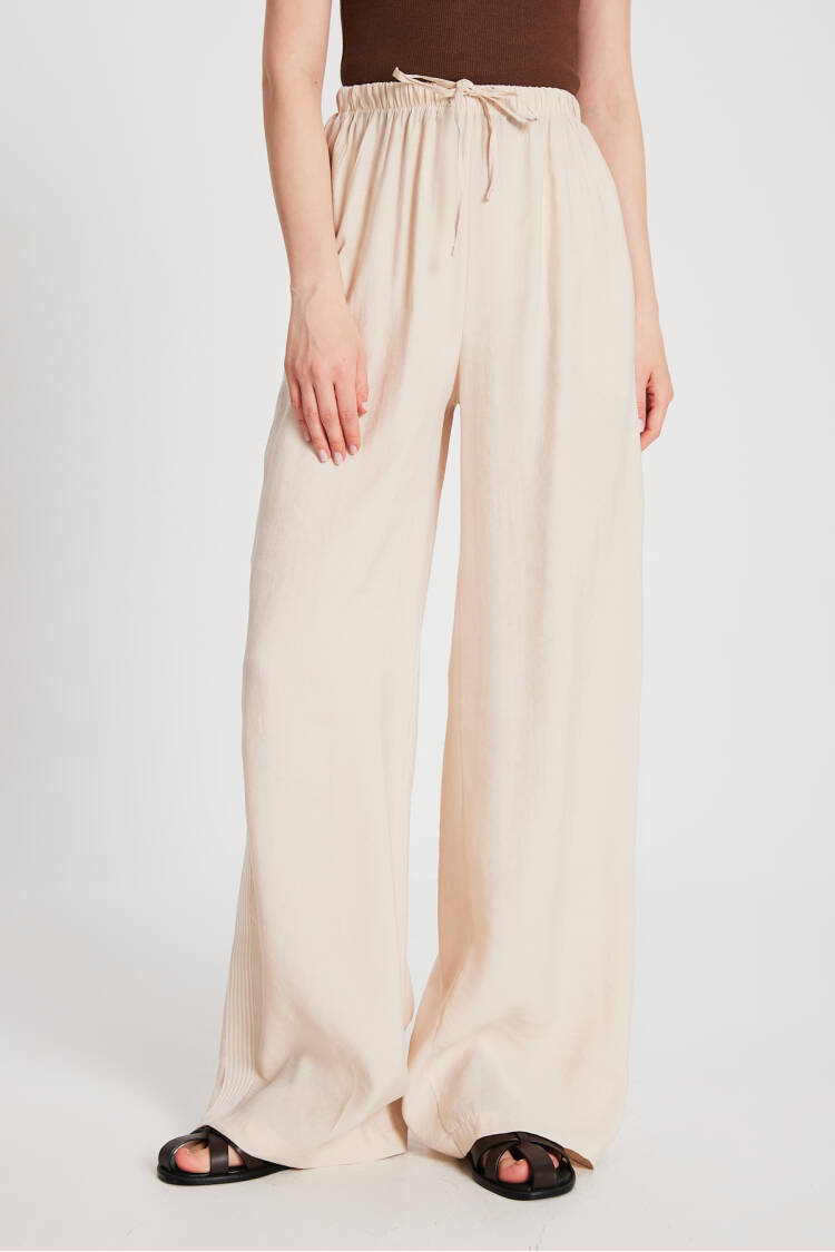 100% Modal Loose Fit Sides Striped Pants 29139