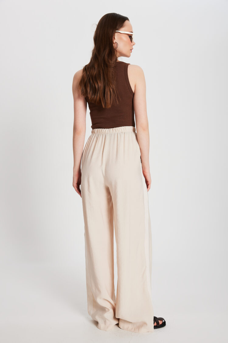 100% Modal Loose Fit Sides Striped Pants 29139