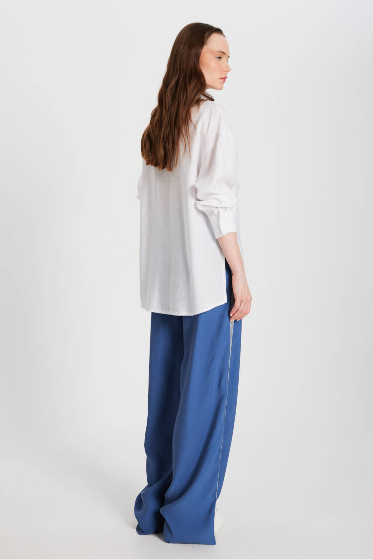 100% Modal Loose Fit Side Striped Pants 29139
