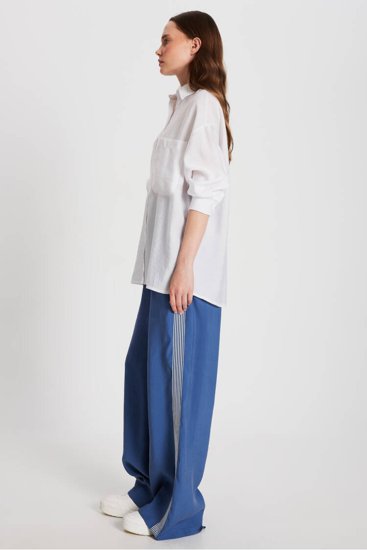 100% Modal Loose Fit Side Striped Pants 29139