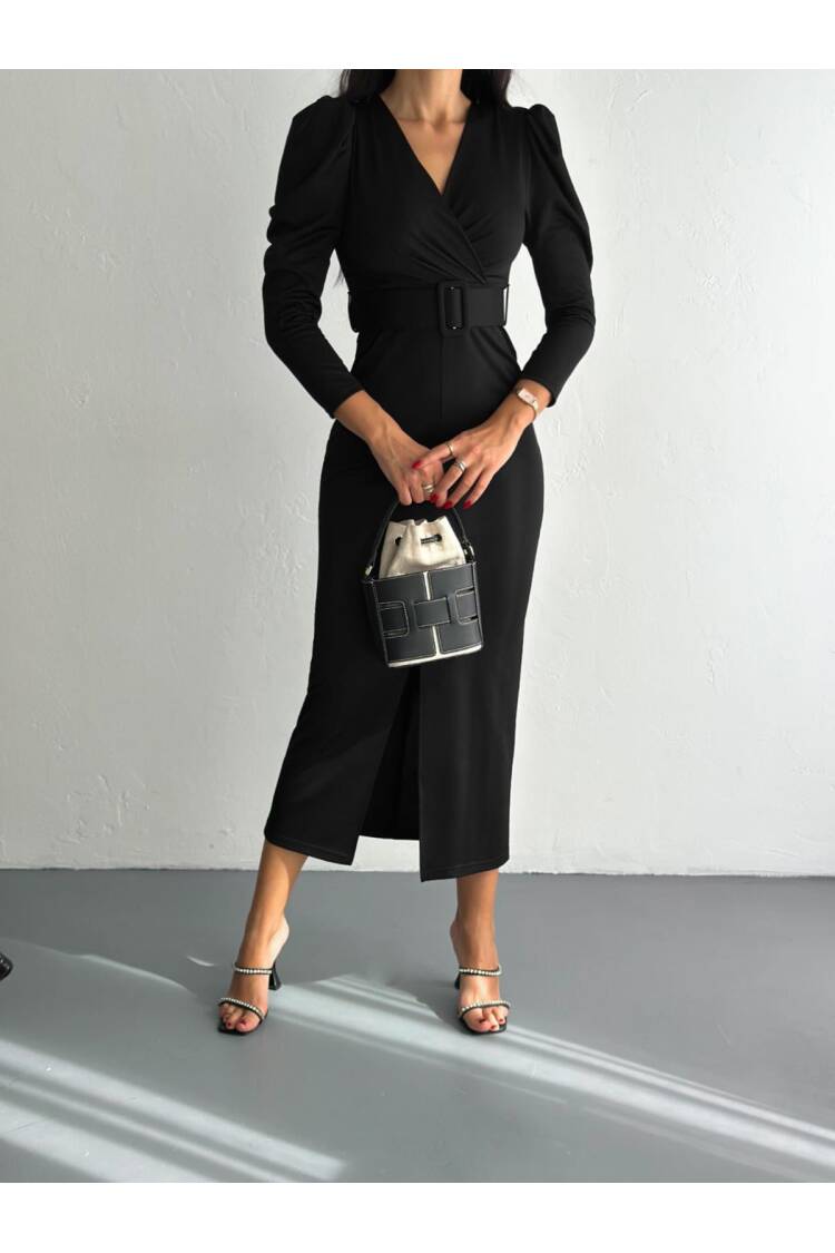 Front Slit Detail Dress