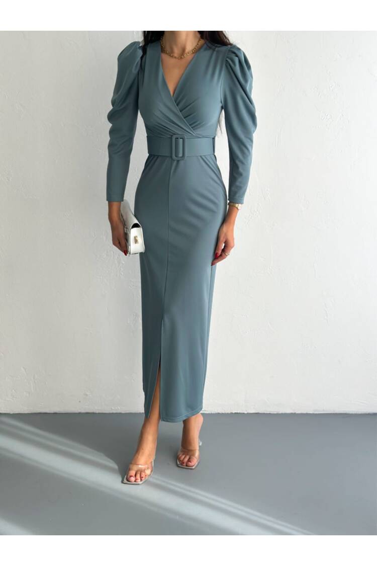 Front Slit Detail Dress - Brand: My Jest Fashion - Women's Clothing Wholesale - Globality Store
