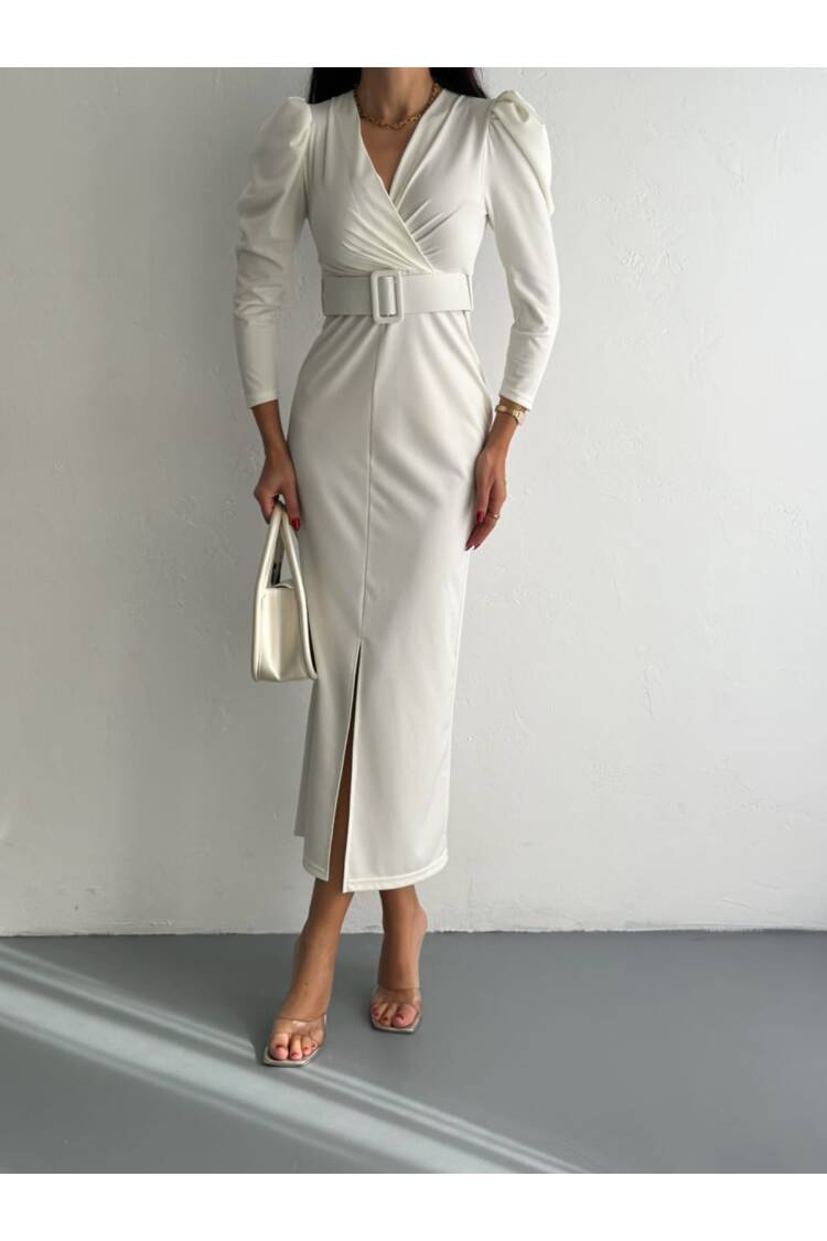 Front Slit Detail Dress - Brand: My Jest Fashion - Women's Clothing Wholesale - Globality Store