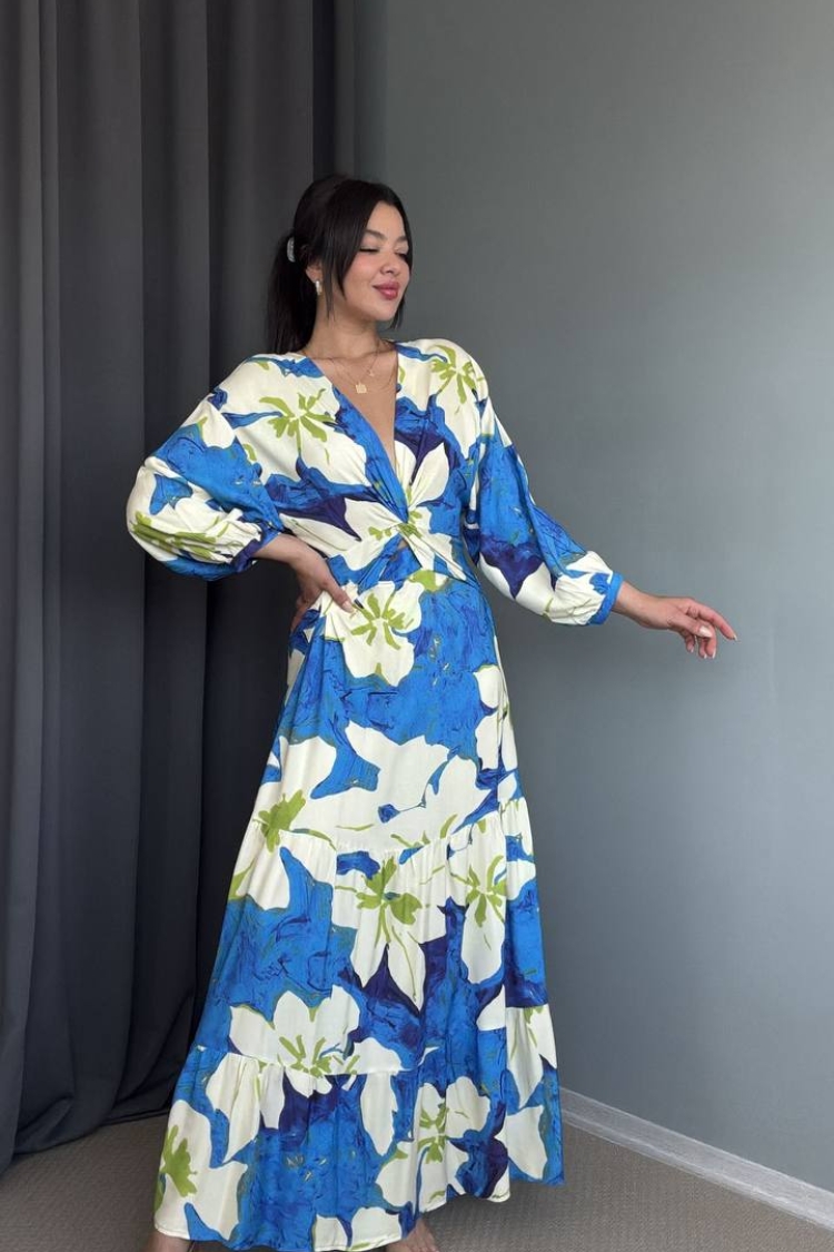 Dress - Multicolored - ESPADA - Globality Store - Women Clothes Wholesale Turkey