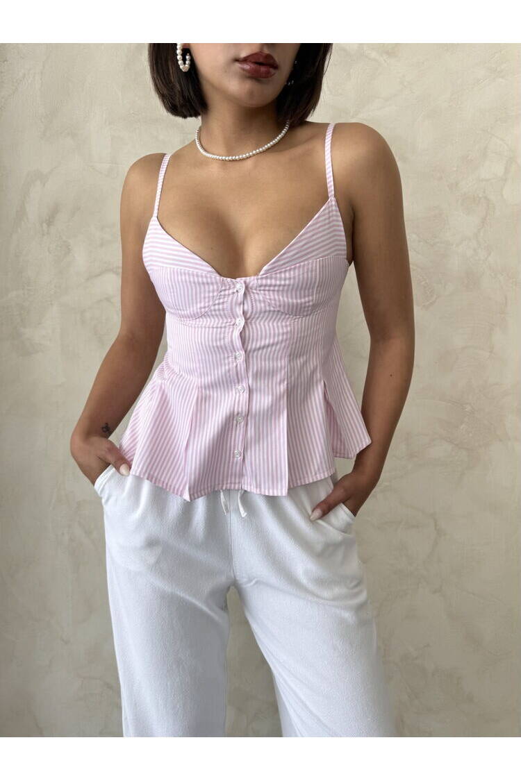 Striped Strappy Blouse