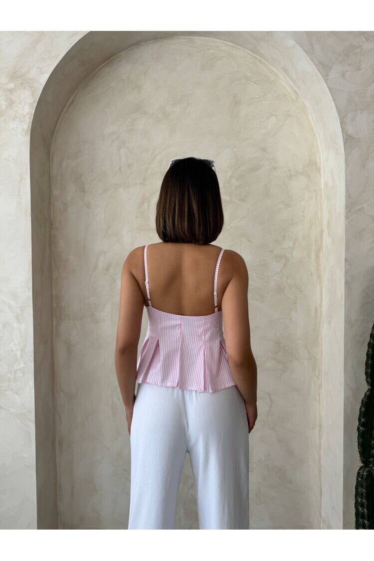 Striped Strappy Blouse