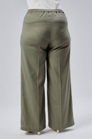 Wide Leg Plus Size Pants With Elastic Waist - Ouz Fashion - Globality Store - Women Clothes Wholesale Turkey