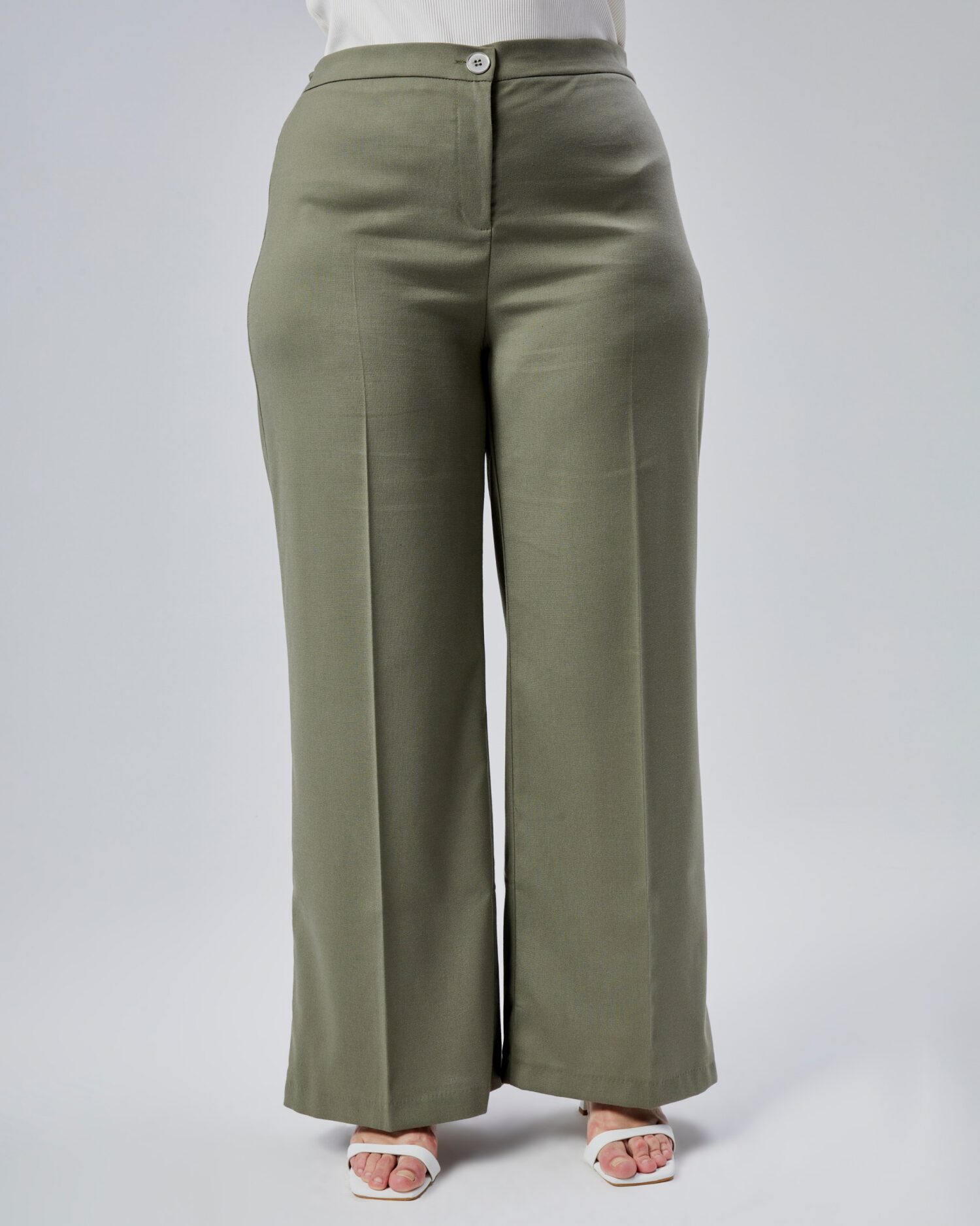 Wide Leg Plus Size Pants With Elastic Waist - Ouz Fashion - Globality Store - Women Clothes Wholesale Turkey