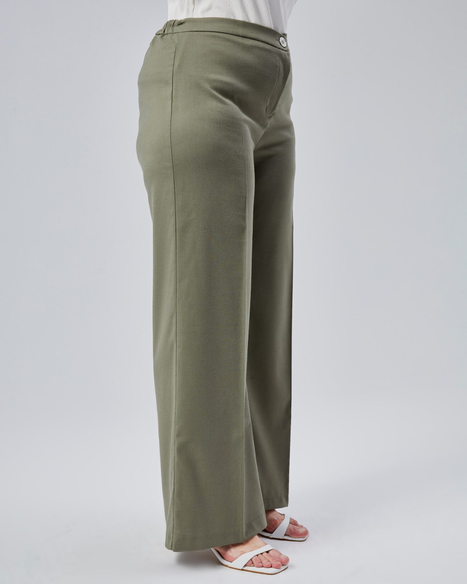 Wide Leg Plus Size Pants With Elastic Waist - Ouz Fashion - Globality Store - Women Clothes Wholesale Turkey