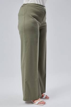 Wide Leg Plus Size Pants With Elastic Waist - Ouz Fashion - Globality Store - Women Clothes Wholesale Turkey