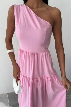 One Shoulder Pile Detail Maxi Dress - Sobe Istanbul - Globality Store - Women Clothes Wholesale Turkey