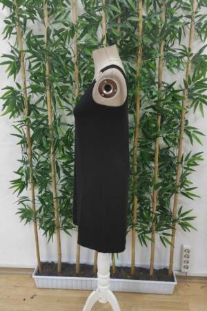 Women's Strappy V Neck Buckle Detailed Janjan Crepe Dress - Black - Janes - Globality Store - Women Clothes Wholesale Turkey
