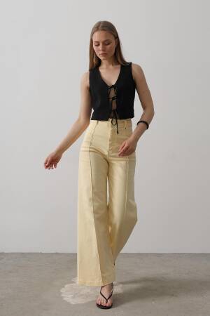 Tie Up Vest - Reyon - Globality Store - Women Clothes Wholesale Turkey