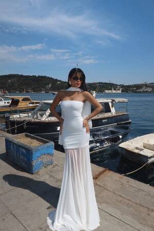 Tulle Long Dress - EYYO ATELIER - Globality Store - Women Clothes Wholesale Turkey