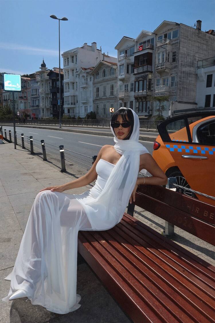 Tulle Long Dress - EYYO ATELIER - Globality Store - Women Clothes Wholesale Turkey