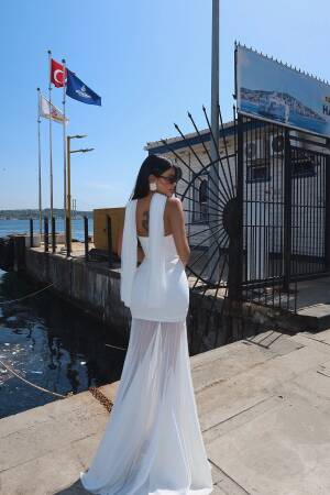 Tulle Long Dress - EYYO ATELIER - Globality Store - Women Clothes Wholesale Turkey
