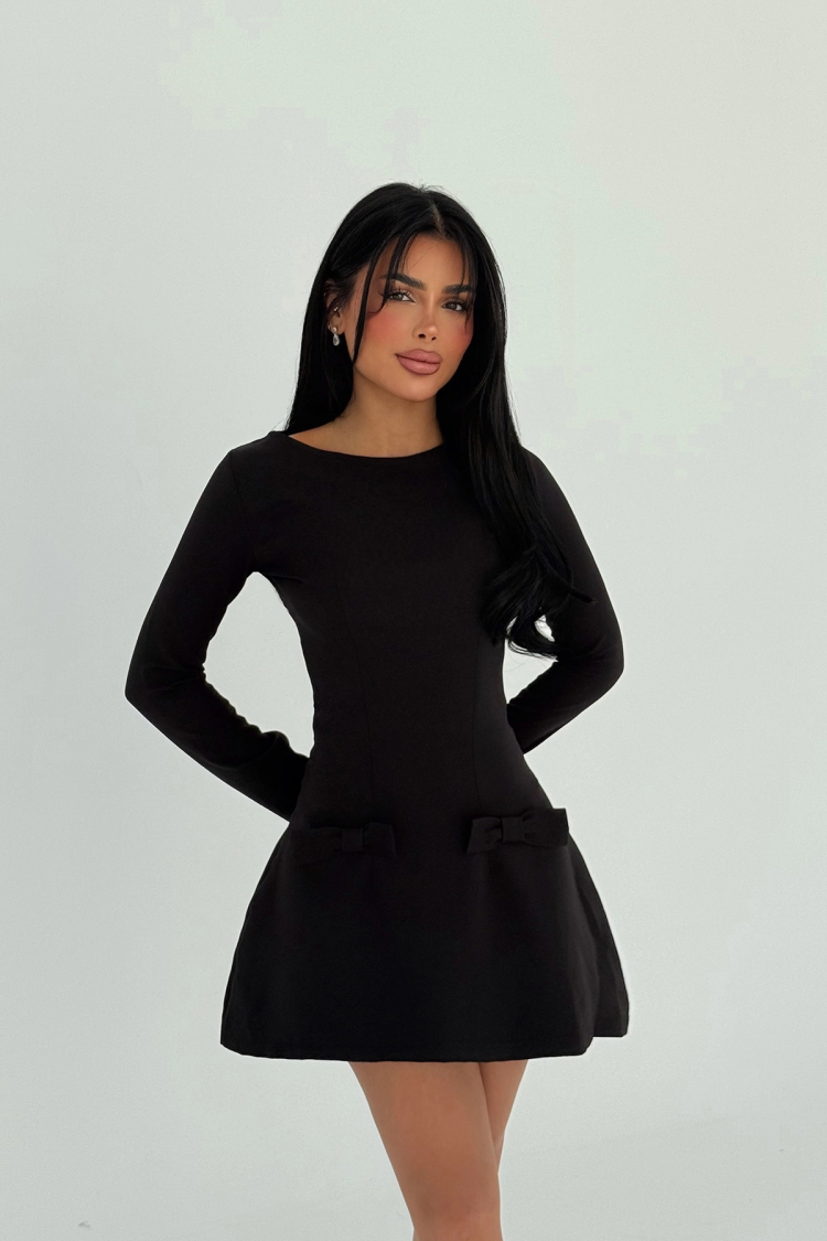 Bow Detail Mini Dress - Brand: EYYO ATELIER - Women's Clothing Wholesale - Globality Store