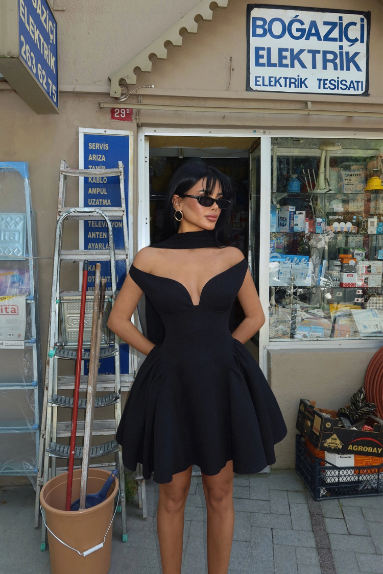 Back Detail Mini Dress