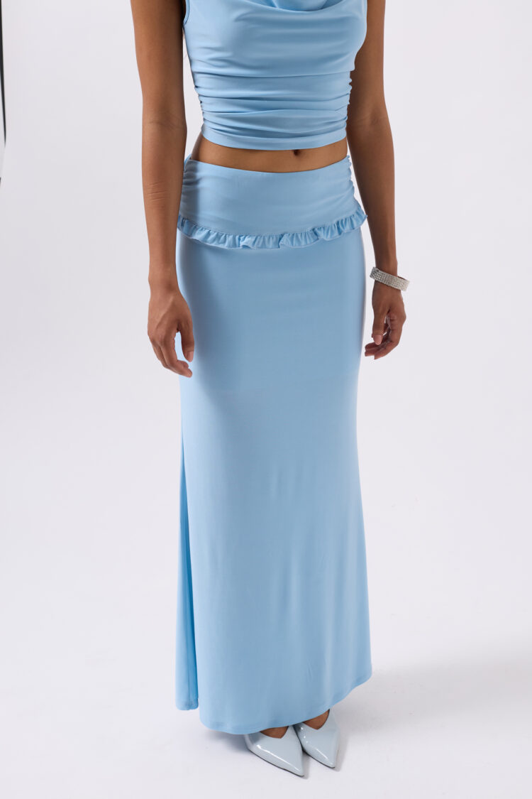 Folding Waist Detail Maxi Skirt - Black Fashion - Globality Store - Women Clothes Wholesale Turkey