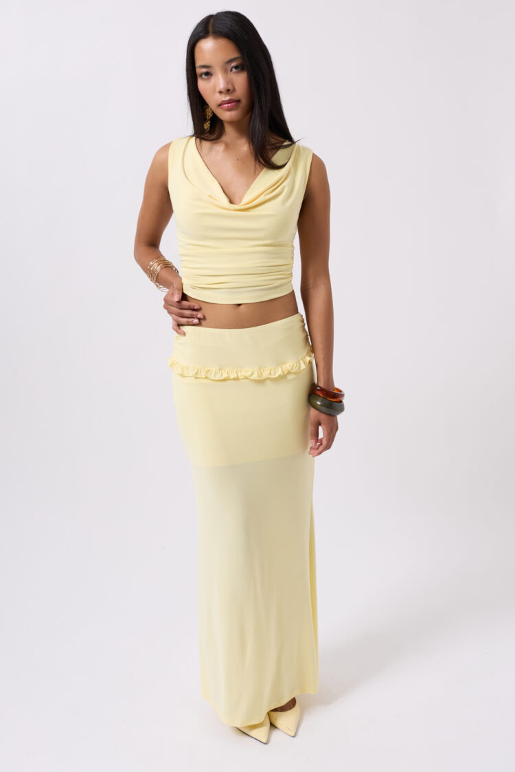 Folding Waist Detail Maxi Skirt - Black Fashion - Globality Store - Women Clothes Wholesale Turkey