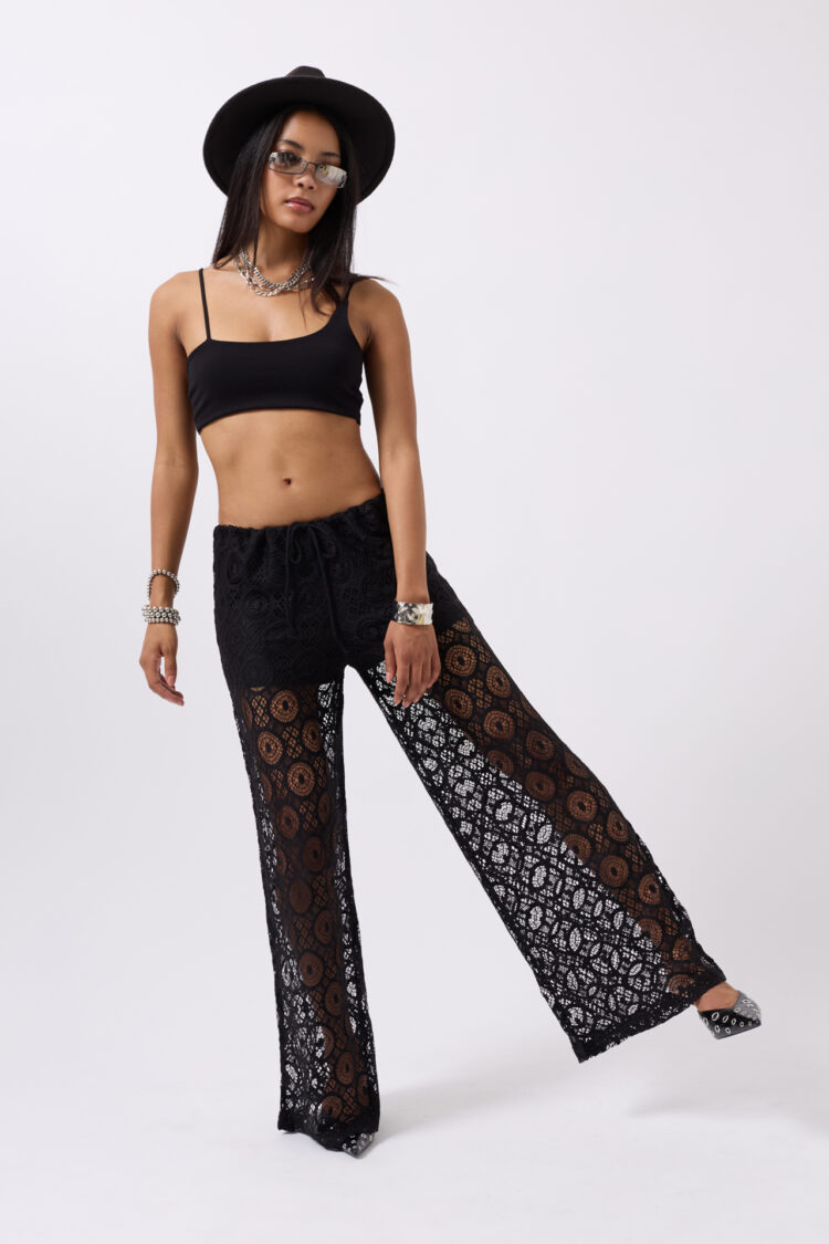 Lace Up Waist Pants