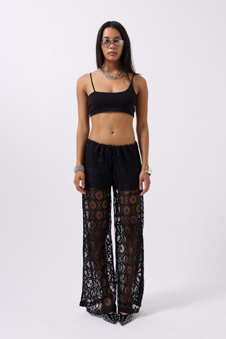 Lace Up Waist Pants