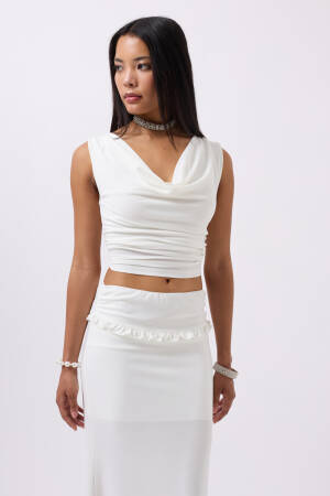 Crop Neck Crop - Black Fashion - Globality Store - Women Clothes Wholesale Turkey