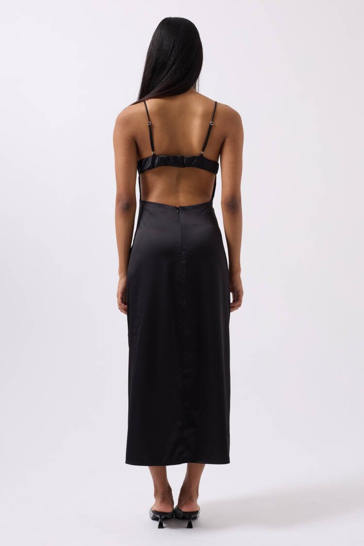 Satin Slim Hanger Dress