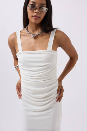 Slit Detail Back Neckline Dress - Black Fashion - Globality Store - Women Clothes Wholesale Turkey