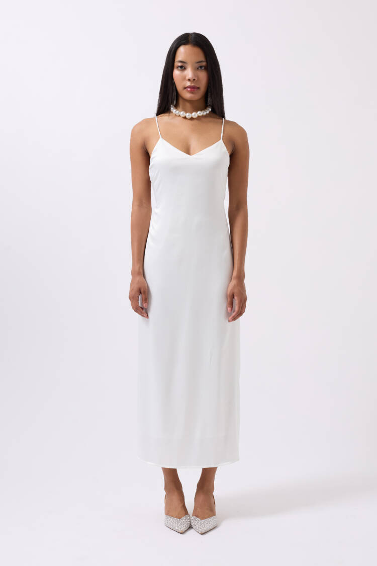 Satin Slim Hanger Dress